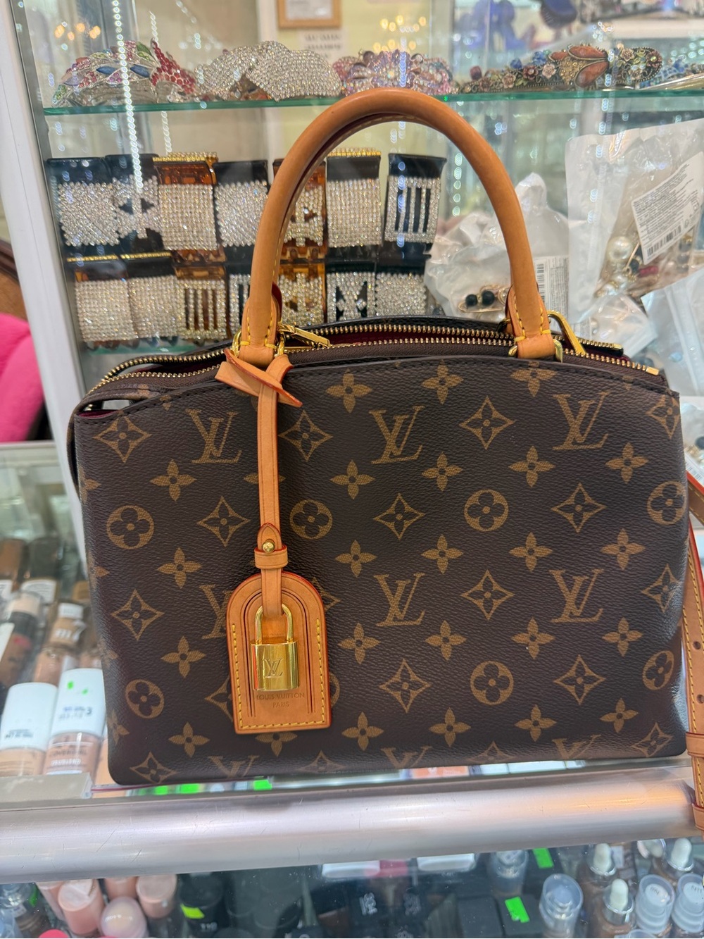 Louis Vuitton Monogram Canvas Satchel with Vachetta Trim